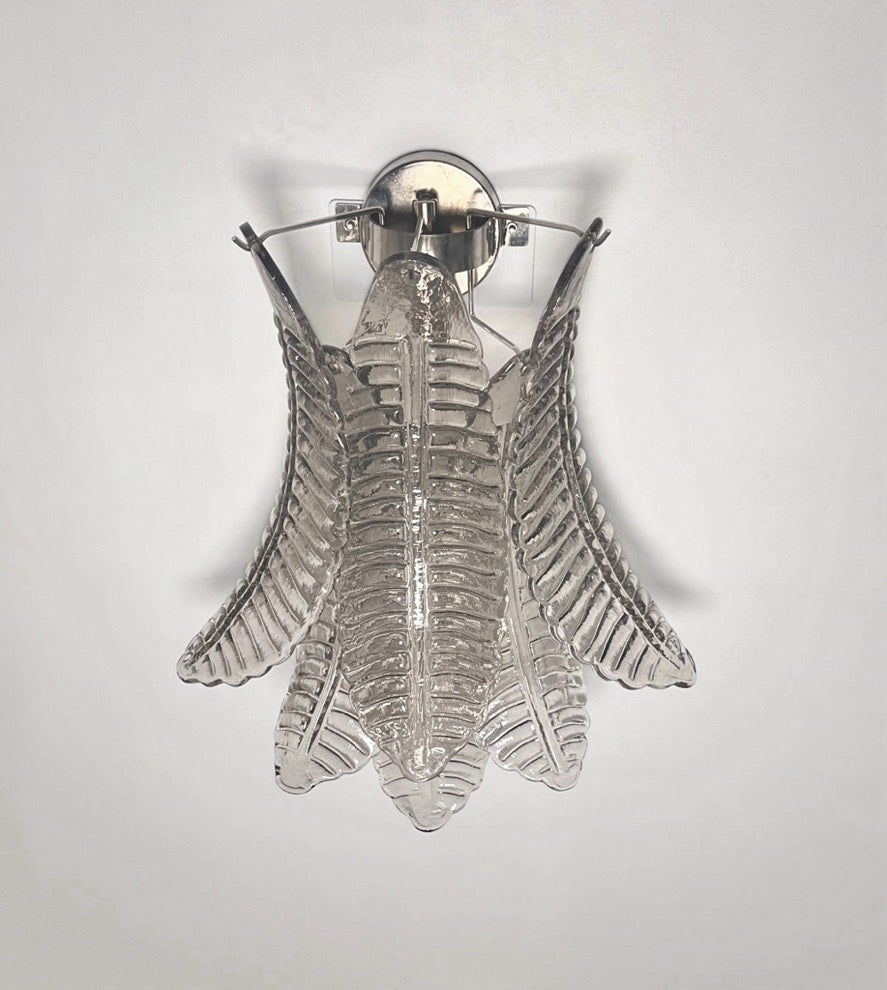 Murano Wall Lamp | 6 Smoked Felci Glass | Set of 2