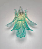 Murano Wall Lamp | 6 Turquoise Felci Glass | Set of 2