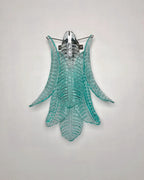 Murano Wall Lamp | 6 Turquoise Felci Glass | Set of 2
