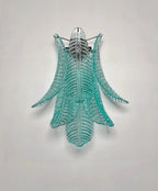 Murano Wall Lamp | 6 Turquoise Felci Glass | Set of 2