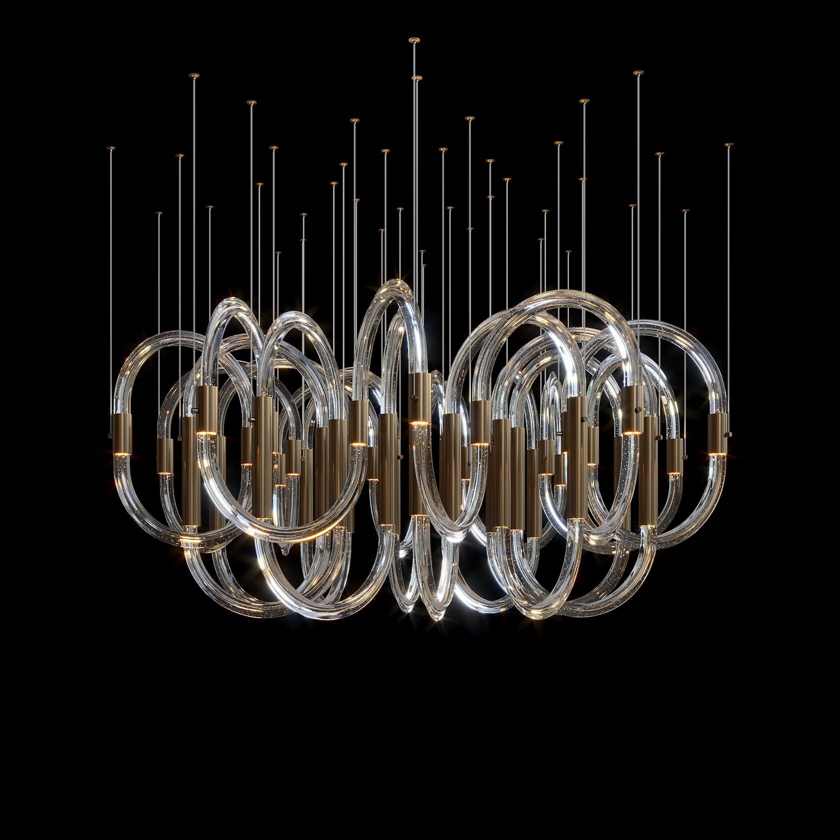 Crystal Ring Rain Chandelier
