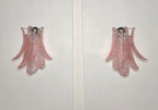 Murano Wall Lamp | 6 Pink Felci Glass | Set of 2