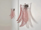 Murano Wall Lamp | 6 Pink Felci Glass | Set of 2