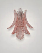 Murano Wall Lamp | 6 Pink Felci Glass | Set of 2
