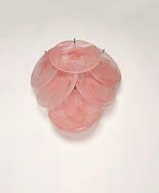 Murano Wall Lamp | 6 Pink Alabaster Disc Glass | Set of 2