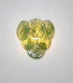 Murano Wall Lamp | 6 Green Alabaster Disc Glass | Set of 2