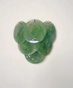 Murano Wall Lamp | 6 Green Alabaster Disc Glass | Set of 2