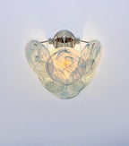 Murano Wall Lamp | 6 Blue Alabaster Disc Glass | Set of 2