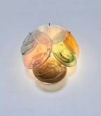 Murano Wall Lamp | 6 Multicoloured Alabaster Disc Glass | Set of 2