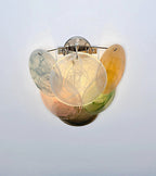 Murano Wall Lamp | 6 Multicoloured Alabaster Disc Glass | Set of 2