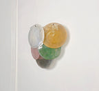 Murano Wall Lamp | 6 Multicoloured Alabaster Disc Glass | Set of 2