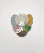 Murano Wall Lamp | 6 Multicoloured Alabaster Disc Glass | Set of 2