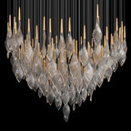 Clear Feather Glow Chandelier