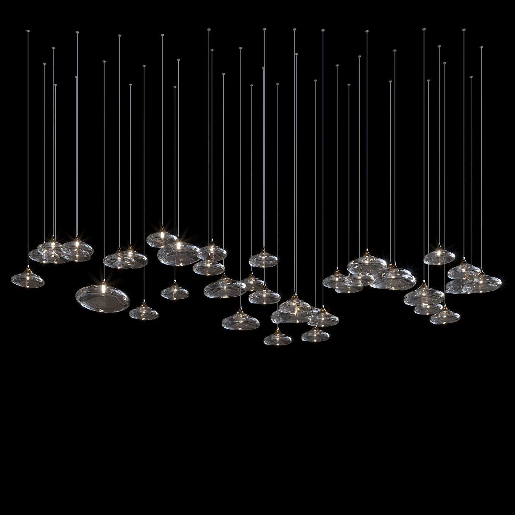 Smoke Saucer Drift Chandelier