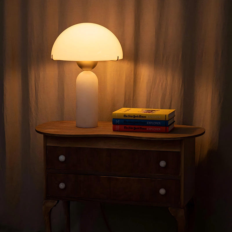 G9 Alabaster White Stone Table Lamp 12 Inch by Bling Lighting Studio