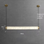 Lunara Alabaster Linear Pendant chandelier material and finish detail