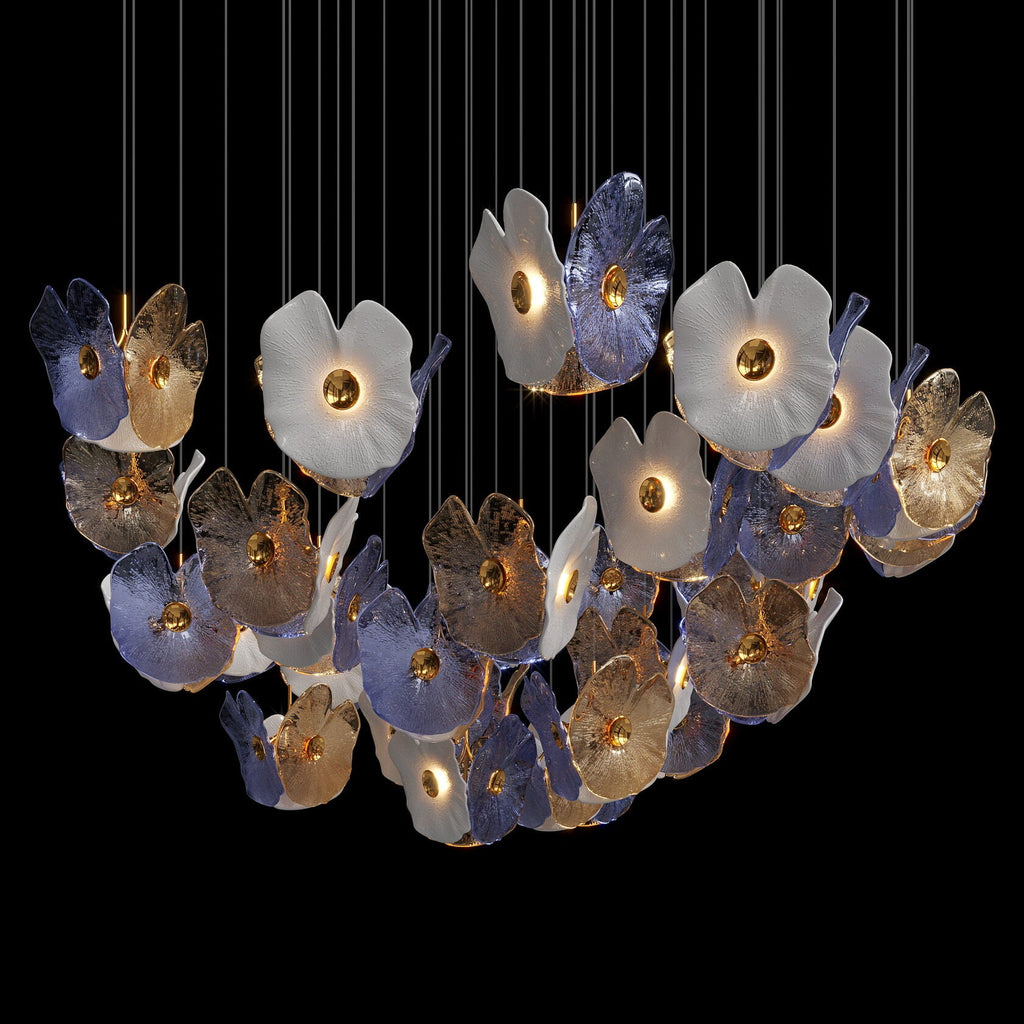 Frosted Blossom Cluster Chandelier