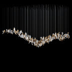 White Crescent Cascade Chandelier