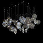 Smoke Glass Disc Cluster Chandelier