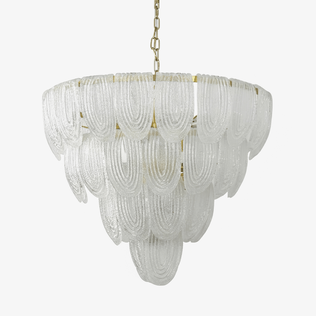 Layered Murano Glass Petal Chandelier