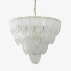 Layered Murano Glass Petal Chandelier