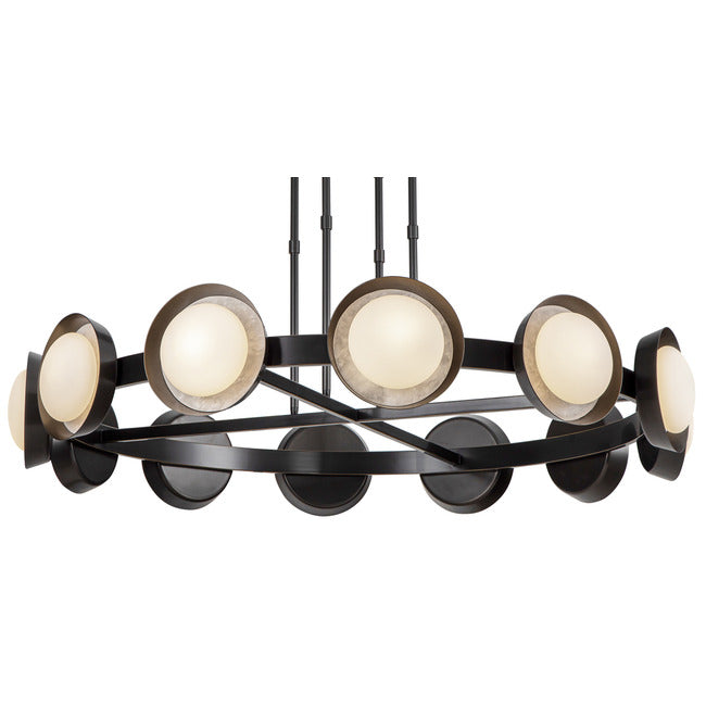 PrismFlow Alabaster Metal Chandelier by Bling Lighting Studio