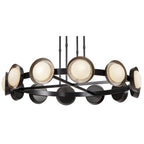 PrismFlow Alabaster Metal Chandelier by Bling Lighting Studio
