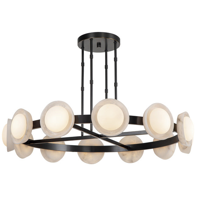 PrismFlow Alabaster Metal Chandelier by Bling Lighting Studio