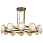PrismFlow Alabaster Metal Chandelier by Bling Lighting Studio