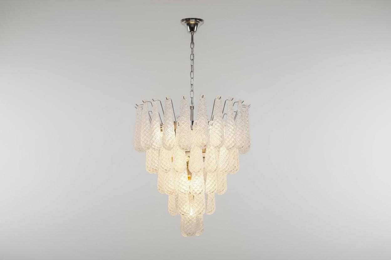 Modern Murano Glass Dewdrop Chandelier by Bling Lighting Studio