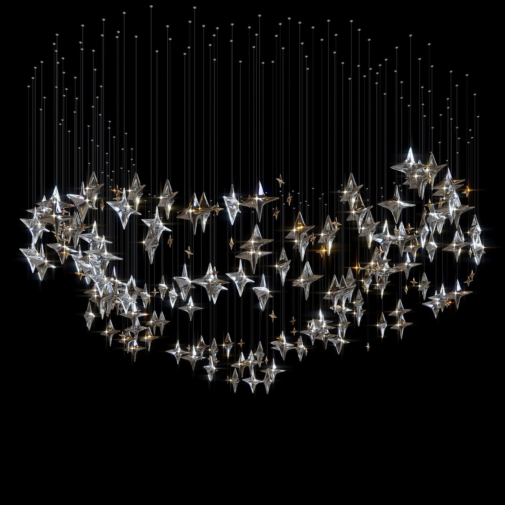 Crystal Star Constellation Chandelier