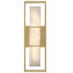 Saga Indoor / Outdoor Alabaster Wall Sconce by Bling Lighting Studio