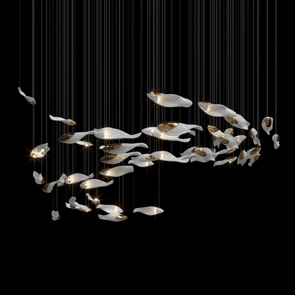 Smoke Glass Current Chandelier