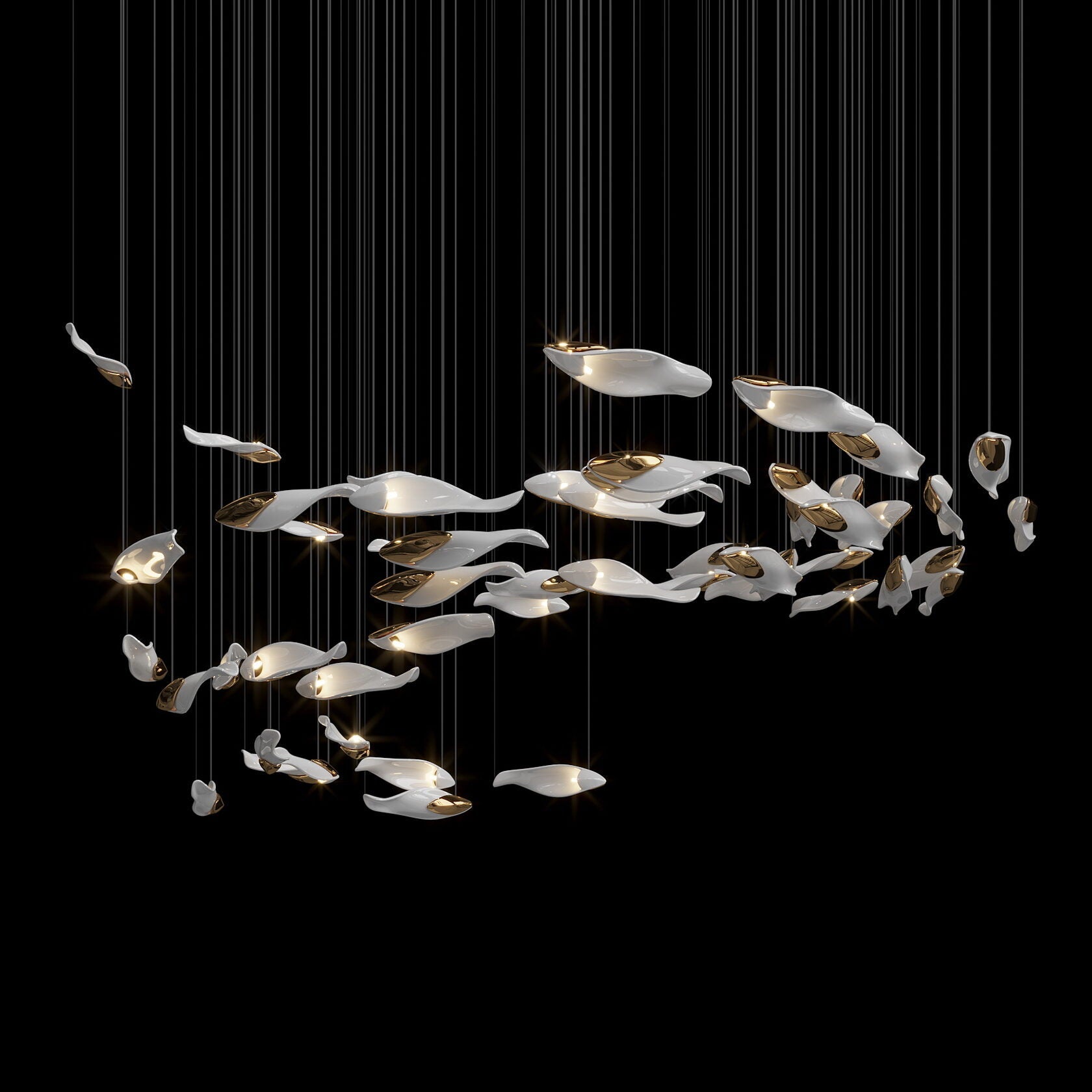 Smoke Glass Current Chandelier
