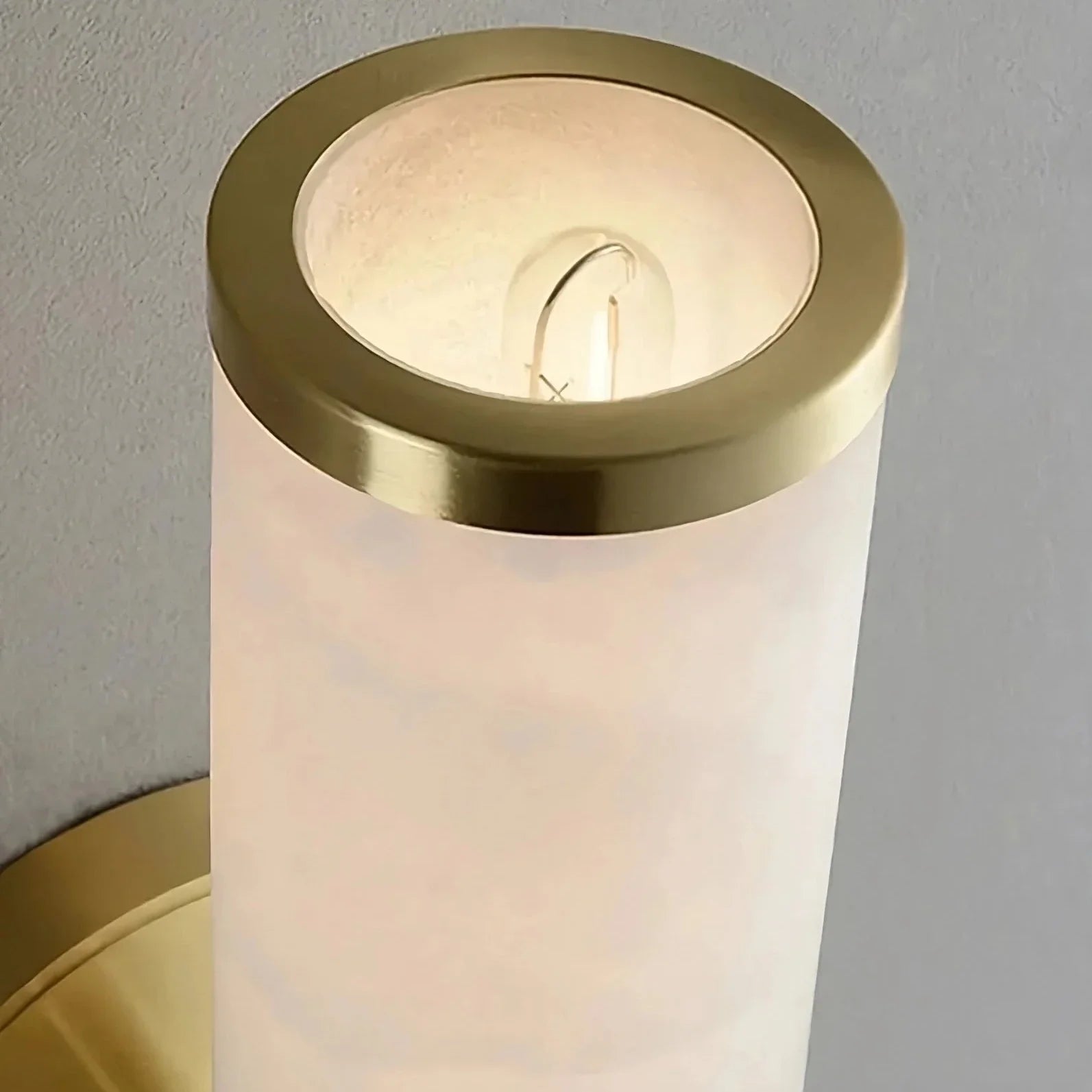 Moonshade Alabaster Wall Sconce material and finish detail