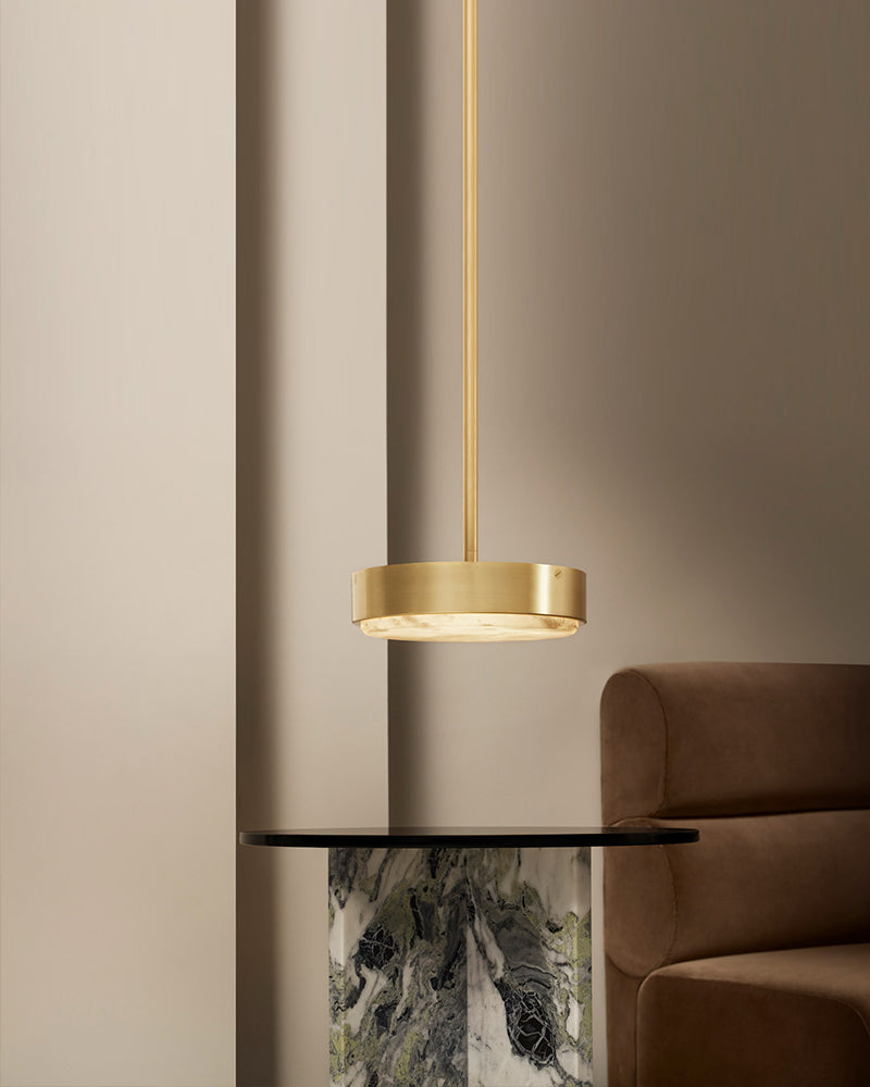 Anvers Alabaster Dome Pendant Light for Living Room detail view