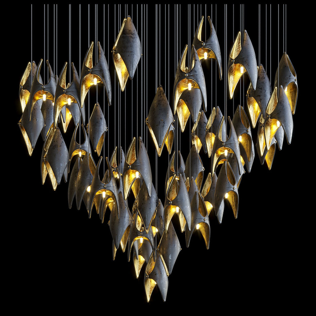 White Bird Orbit Chandelier