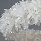 Premium 24-47 Inch Round Clear Geode Quartz Crystal Ring Pendant Light Modern Chandelier for Living Room product image