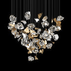Crystal Leaf Scatter Chandelier