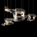 Crystal Crescent Cascade Chandelier