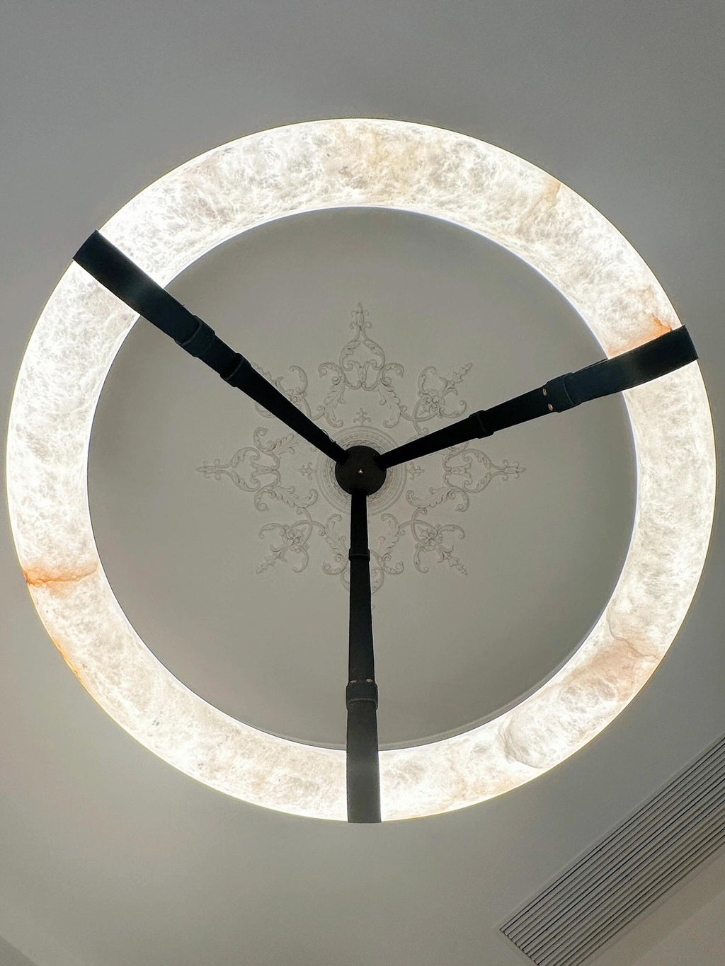 Modern Round Alabaster Chandelier for Living Room/Bedroom by Bling Lighting Studio