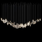 Crystal Fan Arc Chandelier