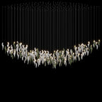 White Calla Bloom Chandelier
