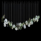 Green Halo Drop Chandelier