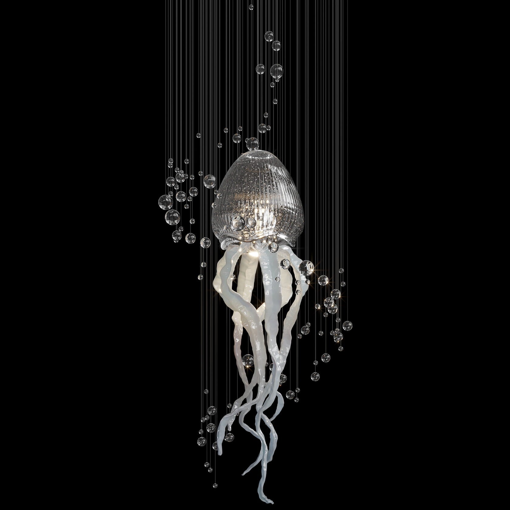 Aqua Jellyfish Chandelier