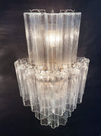 Murano Wall Lamp | 18 Clear Prism Glass | Set of 2
