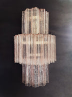 Murano Wall Lamp | 18 Pink Prism Glass | Set of 2