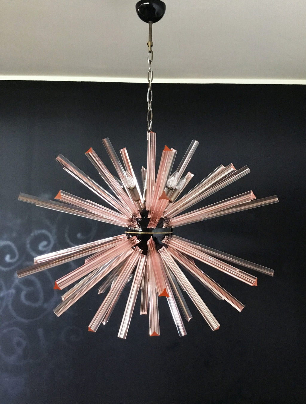 Murano Chandelier | 50 Pink Sputnik by Bling Lighting Studio