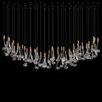 Crystal Scroll Cascade Chandelier