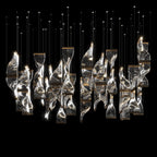 Crystal Twist Panel Chandelier